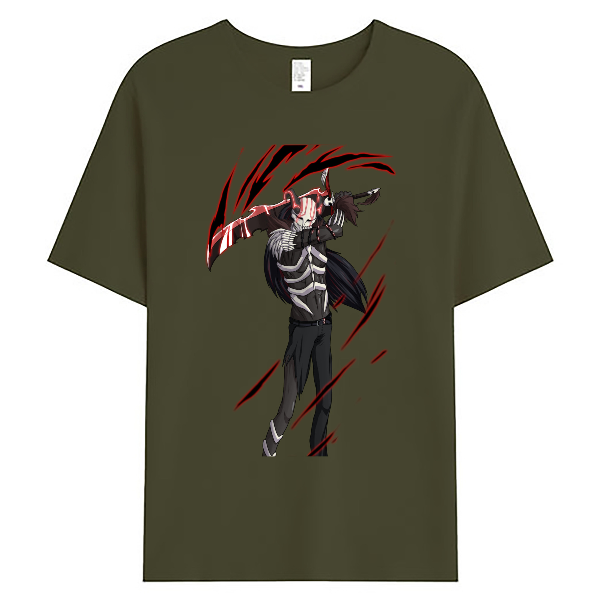 （画像用） ブリーチ 黒崎一護（くろさき いちご）BLEACH Kurosaki Ichigo 綿100％ メンズ半袖Tシャツ｜肌触りやわらか＆通気性